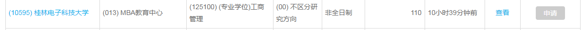 110人！桂林電子科技大學(xué)MBA接受調(diào)劑